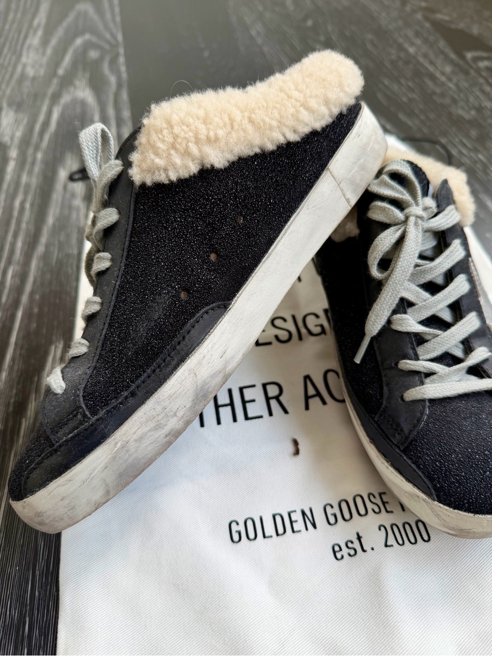 Golden Goose Super-Star Sabot Shearling-lined Slip-on Sneakers - Picture 4 of 8